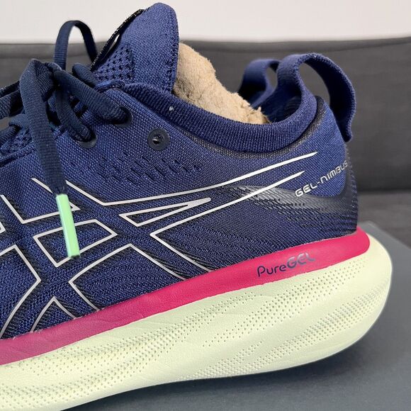 ASICS Gel-Nimbus 25 Navy Blue Running Shoes 1012B356 Women's Size 8.5 - Picture 9 of 12